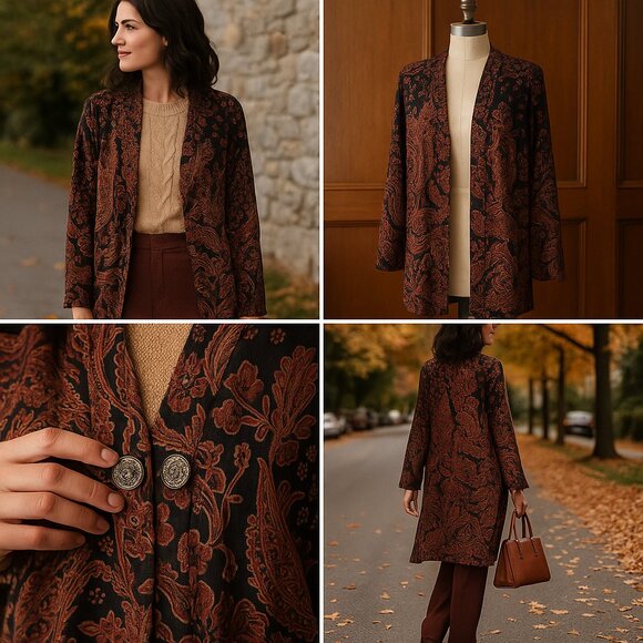 🕰 Vintage Carole Little for Saint-Tropez West Jacket – Made in USA 🕰 - Picture 3 of 13